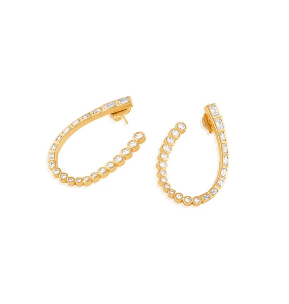 SEA CRYSTAL FRONT BACK EARRINGS