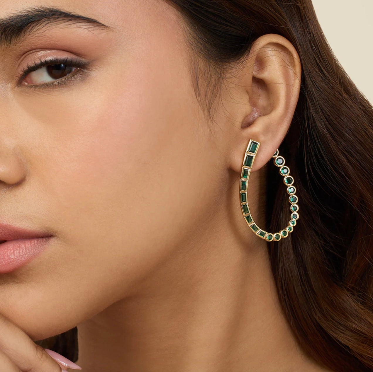 NEON CRYSTAL FRONT BACK EARRINGS