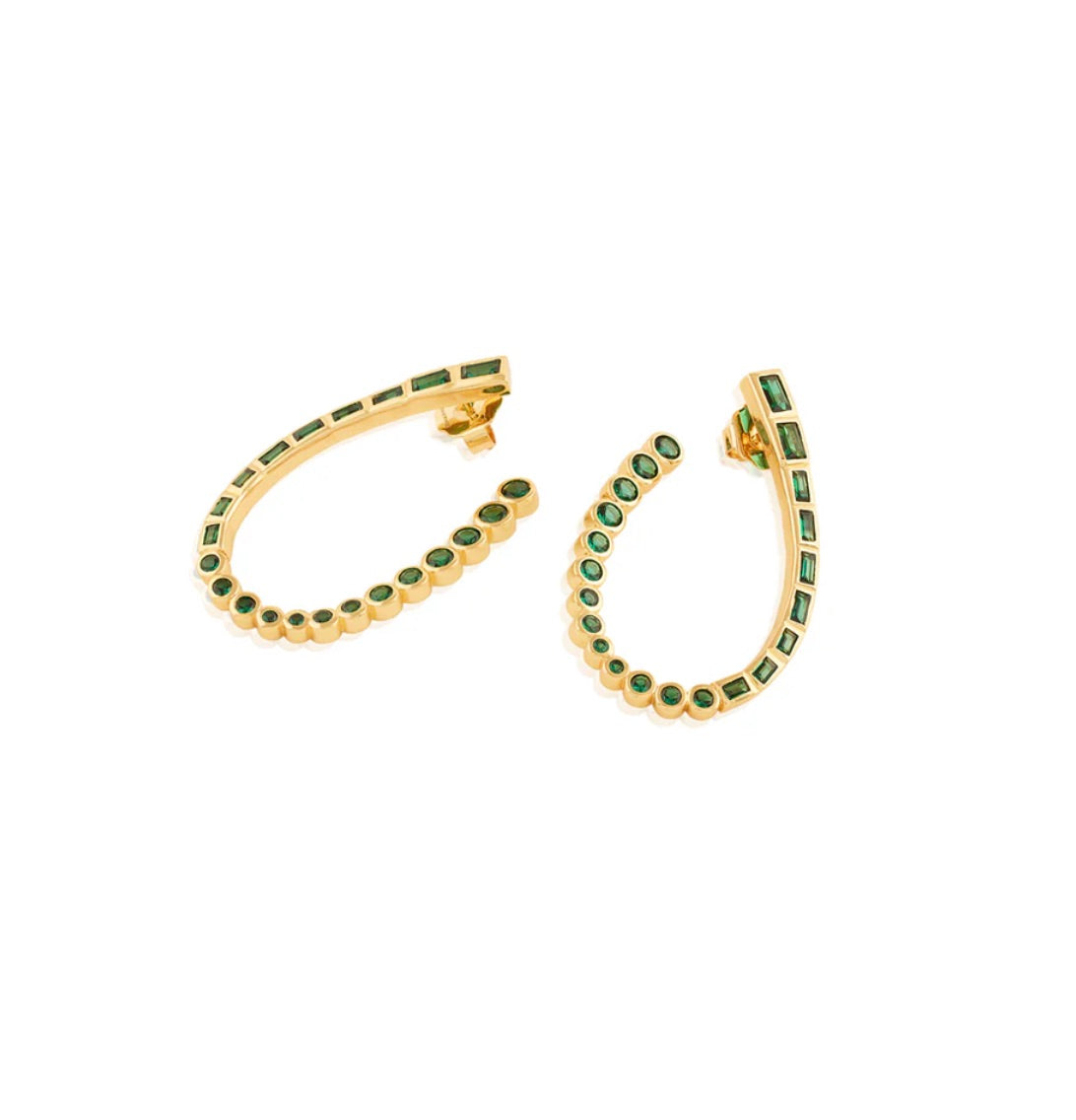 NEON CRYSTAL FRONT BACK EARRINGS