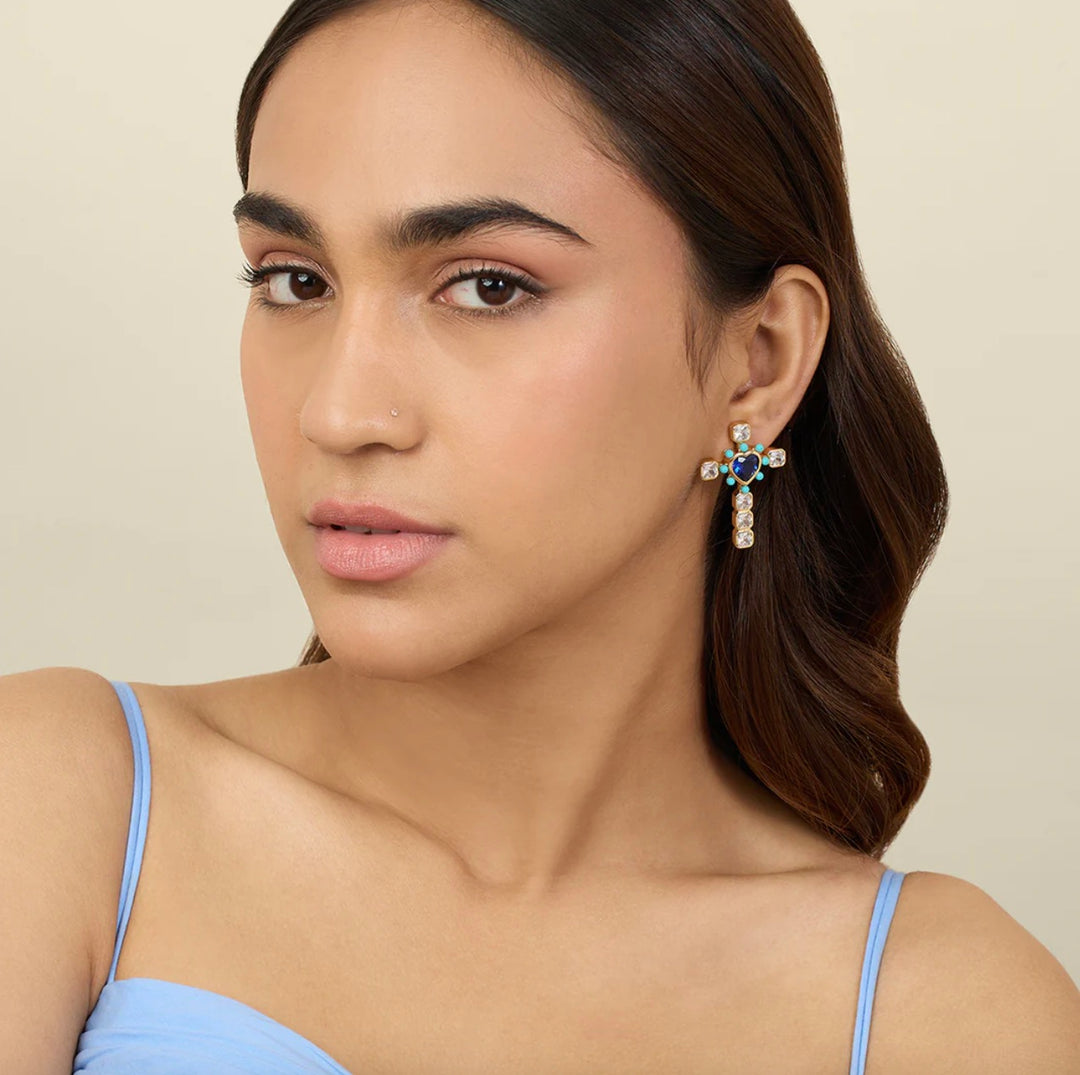 CROSS MY HEART EARRINGS