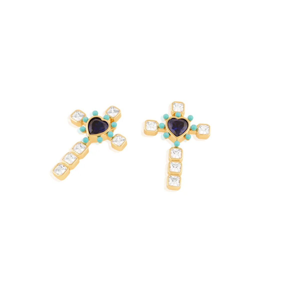 CROSS MY HEART EARRINGS