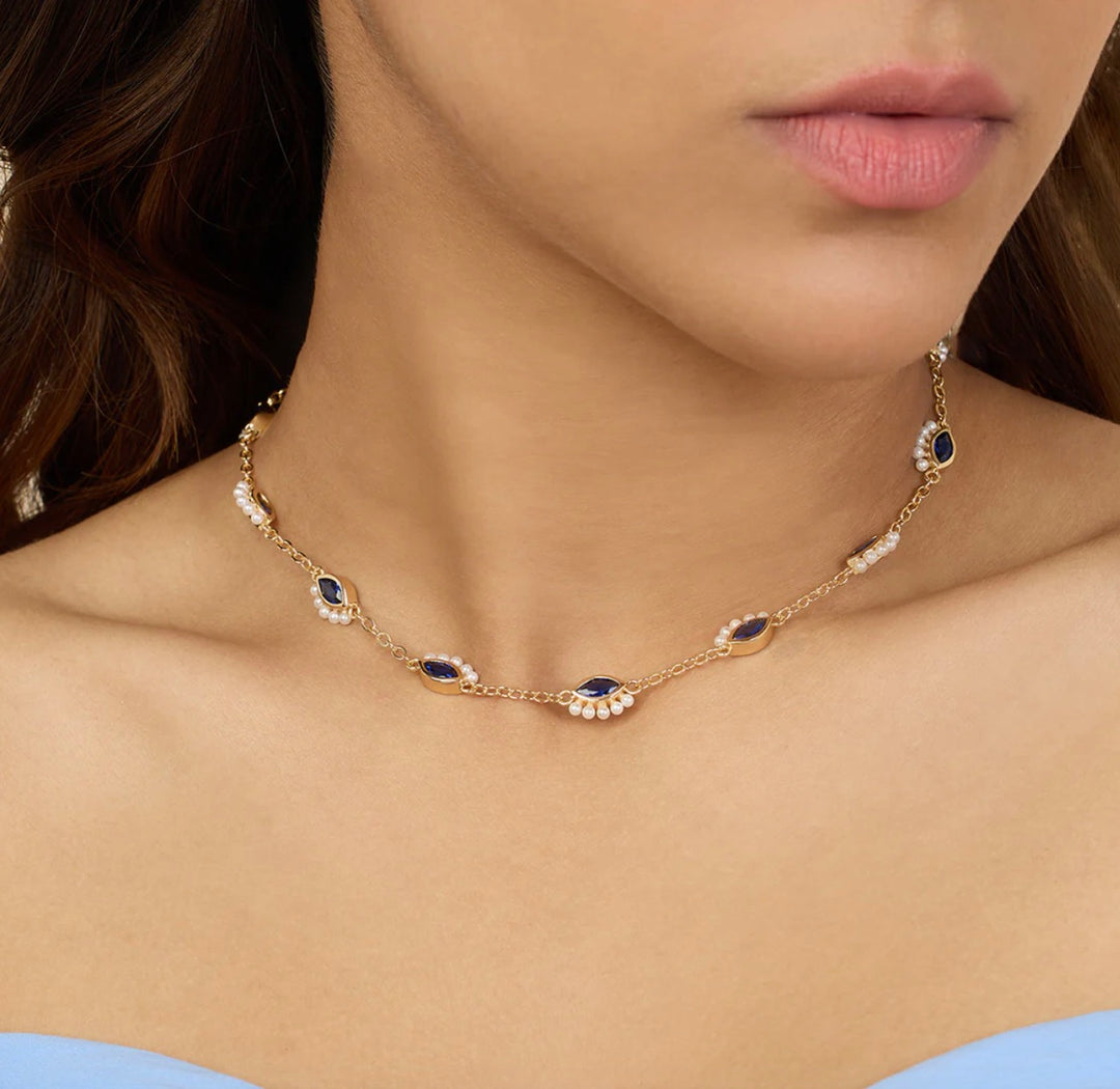 SUMMER EYES CHOKER NECKLACE