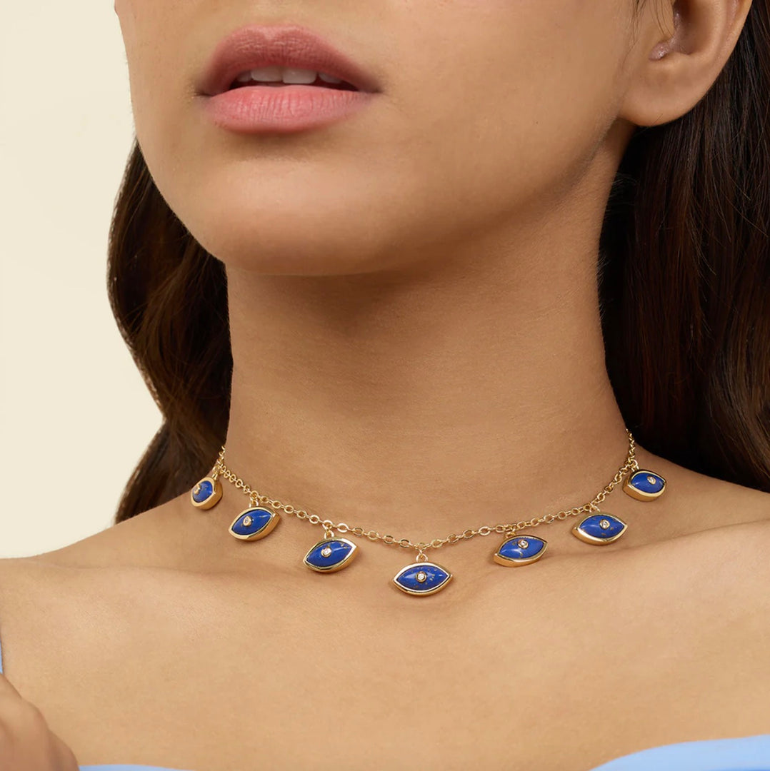 SUMMER EYES CHARM NECKLACE