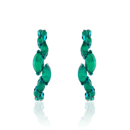Seraphine Emerald Hoop Earrings