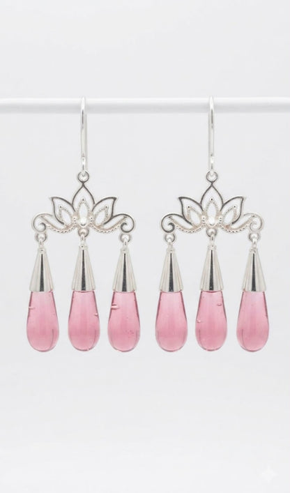 Shizuku Rose Drop Earrings
