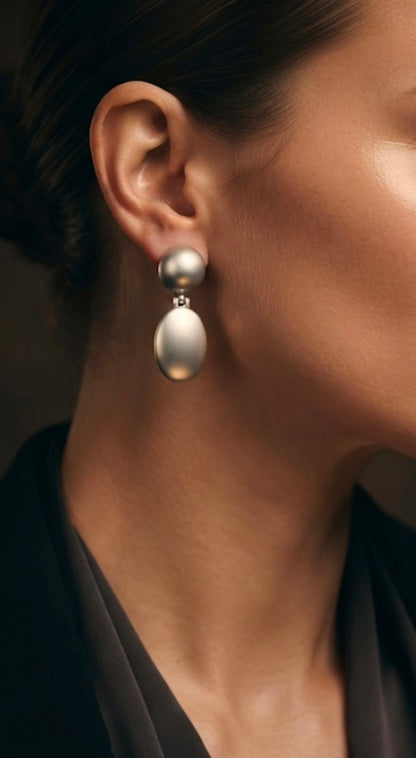 Solis Dual-Sphere Drop Earrings