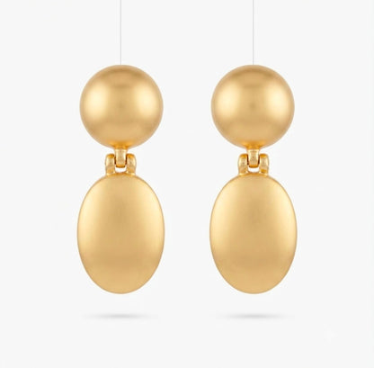 Solis Dual-Sphere Drop Earrings