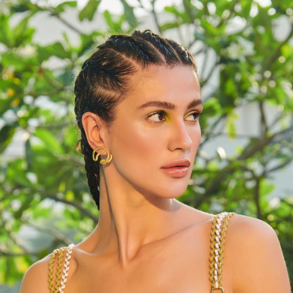 Spiral Gold Hoops
