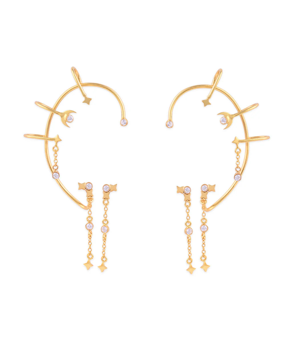 Star Moon Ear Cuff