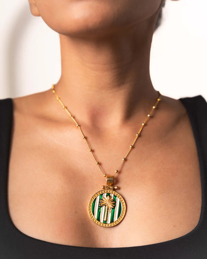 Striped Banana Plant Medallion