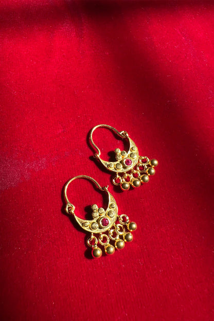 Suhaani Baali Hoop Earrings 18k Gold Plated