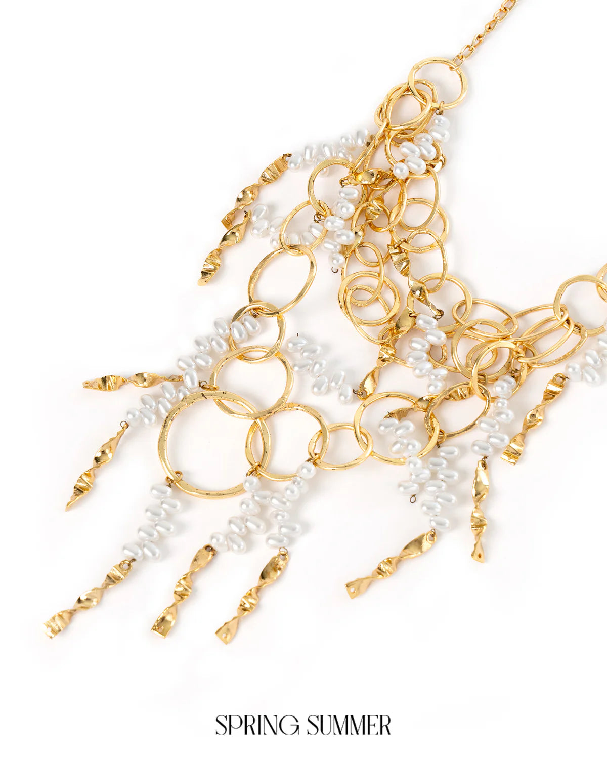 Swivel Pearl Fall Necklace