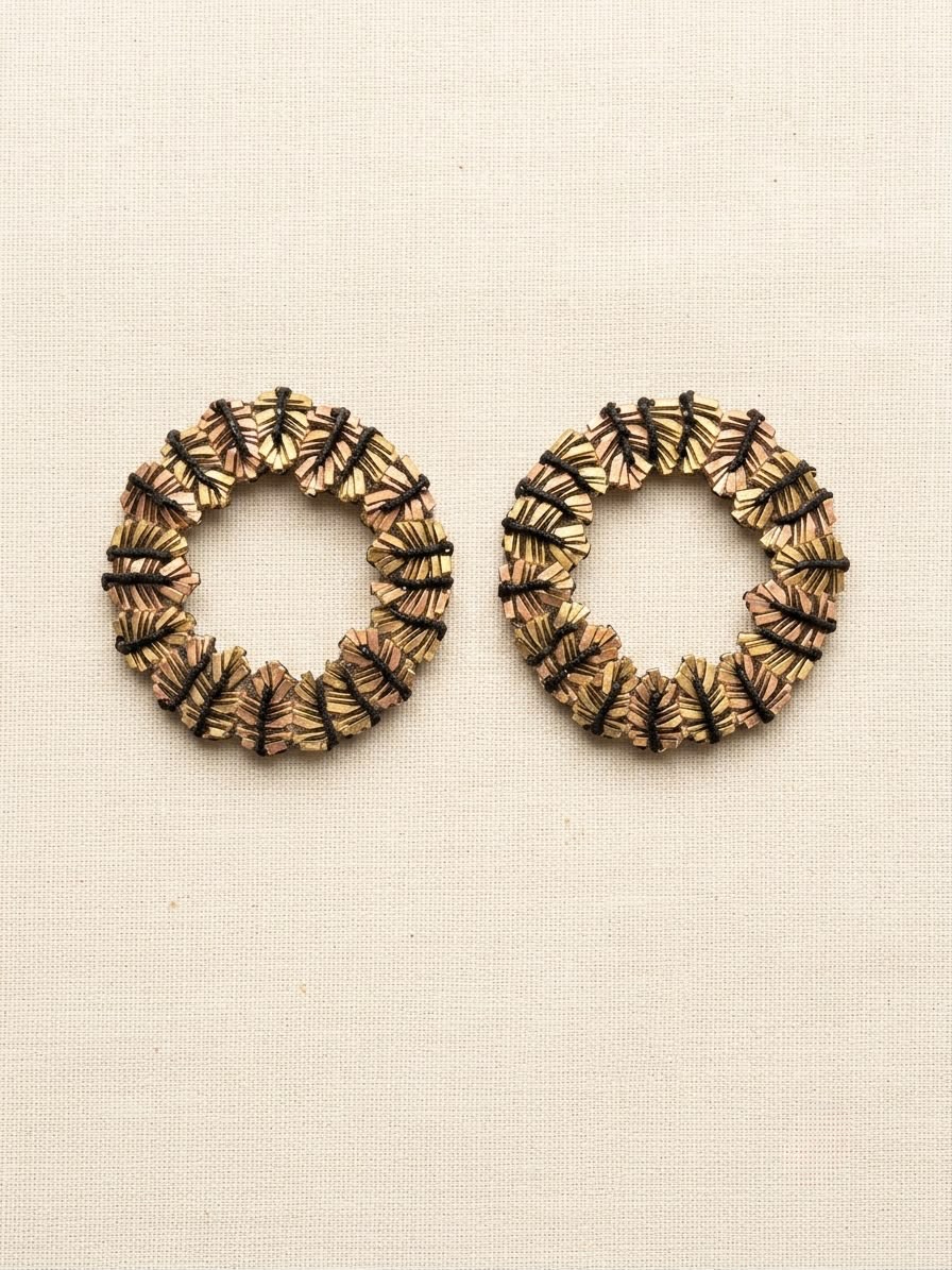 TIGER LEAF ORBS EARRINGS