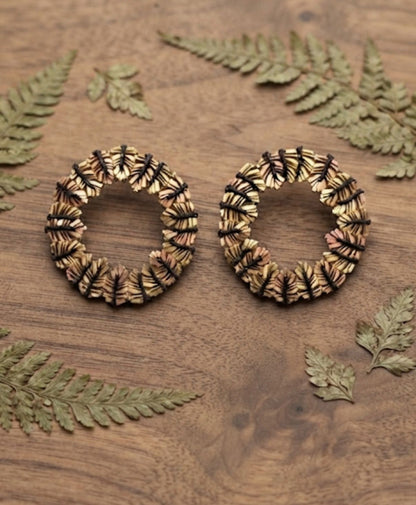 TIGER LEAF ORBS EARRINGS