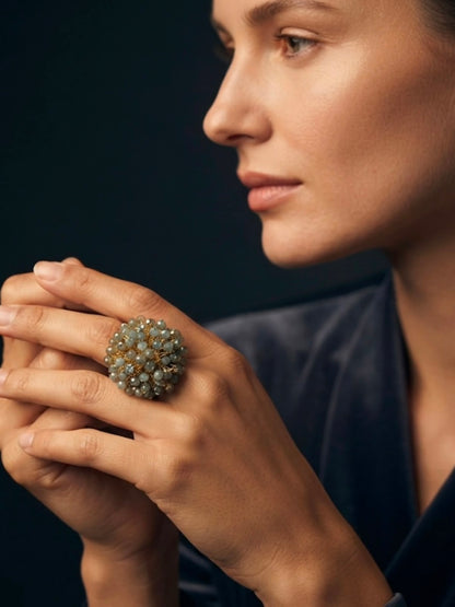 The Gilded Enso Statement Ring