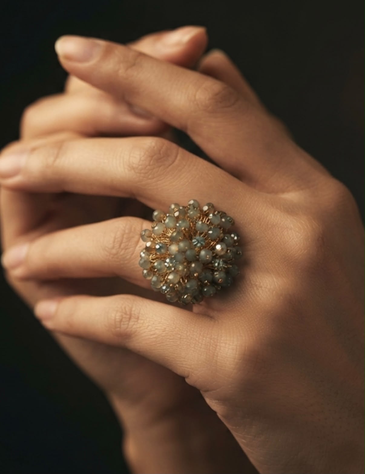 The Gilded Enso Statement Ring
