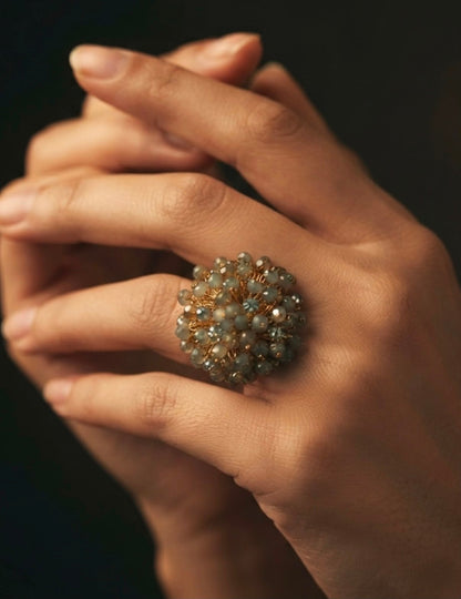 The Gilded Enso Statement Ring
