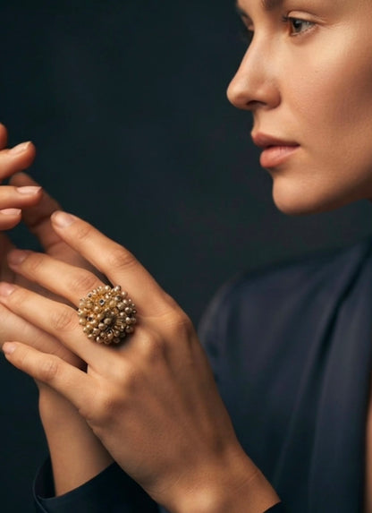 The Gilded Kintsugi Cluster Ring