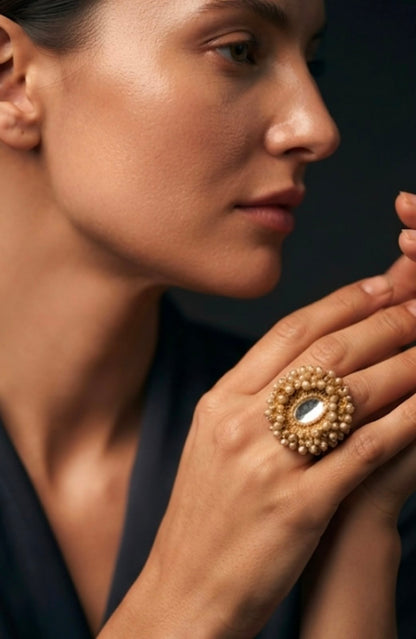 The Gilded Mono No Aware Statement Ring