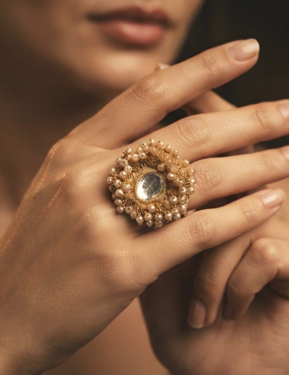 The Gilded Mono No Aware Statement Ring