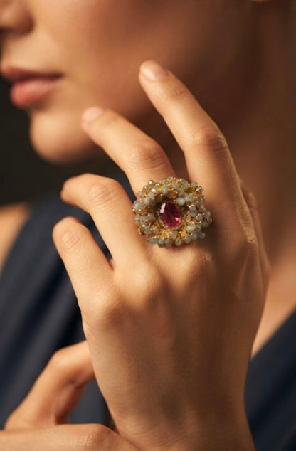 The Gilded Shizuka Ruby Statement Ring