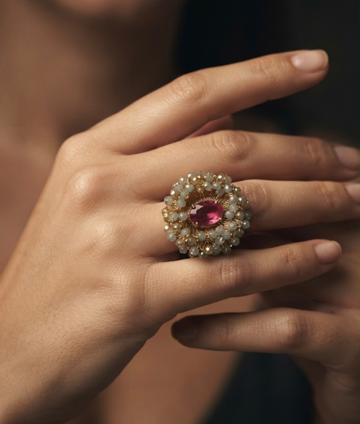 The Gilded Shizuka Ruby Statement Ring