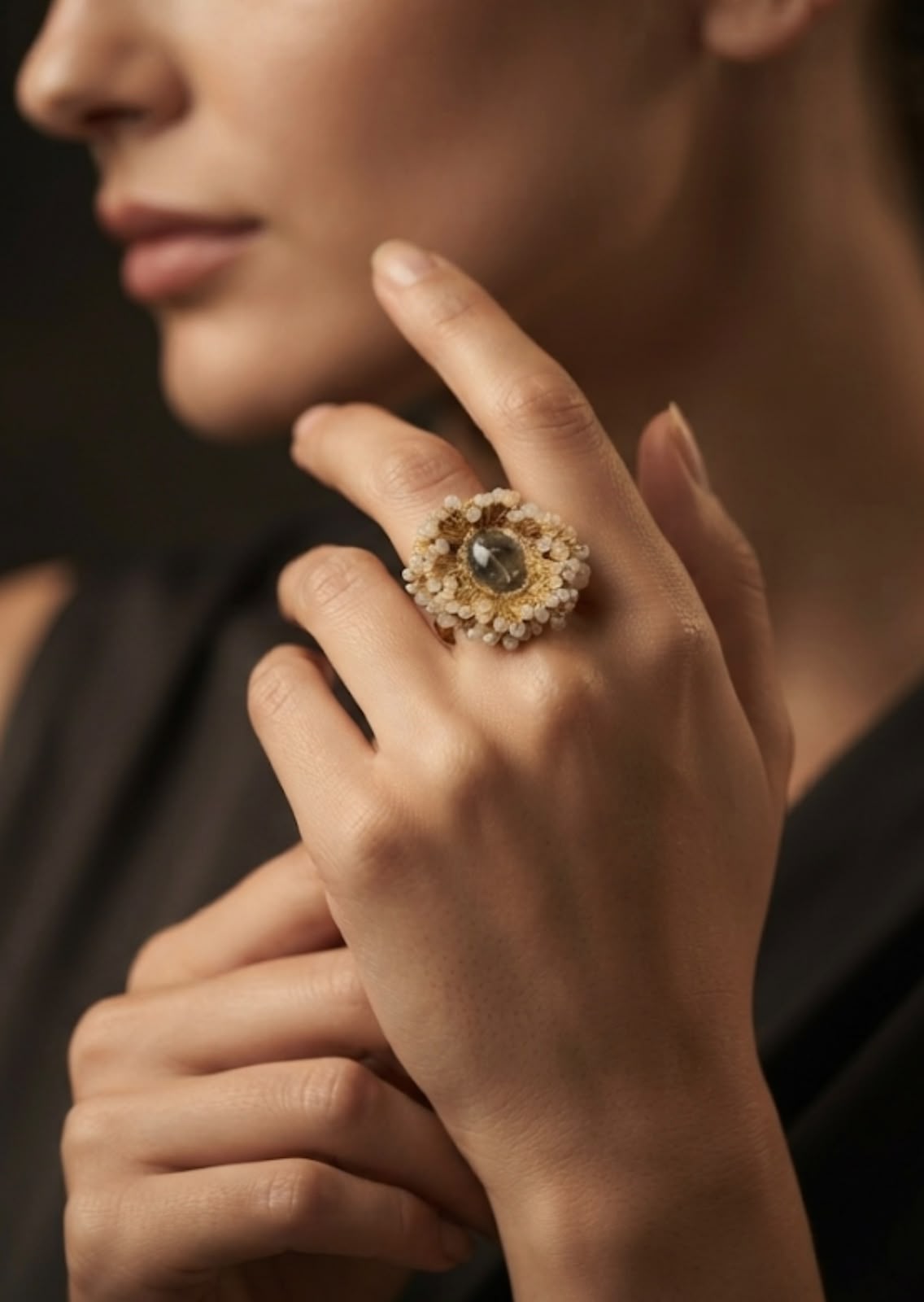 The Gilded Yugen Statement Ring