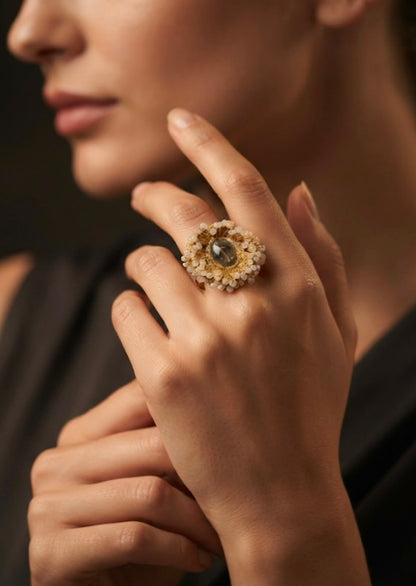 The Gilded Yugen Statement Ring