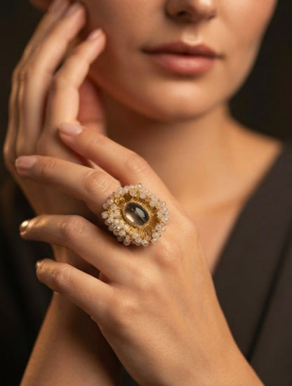 The Gilded Yugen Statement Ring