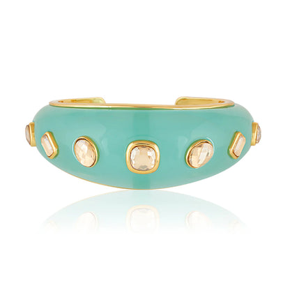 Turquoise Resin Statement Cuff