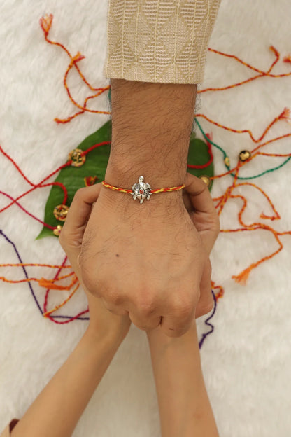 Turtle Rakhi Silver