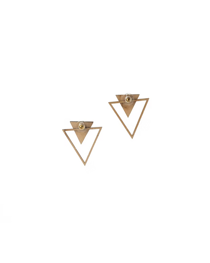 Two Look in One Blue Traingle earring