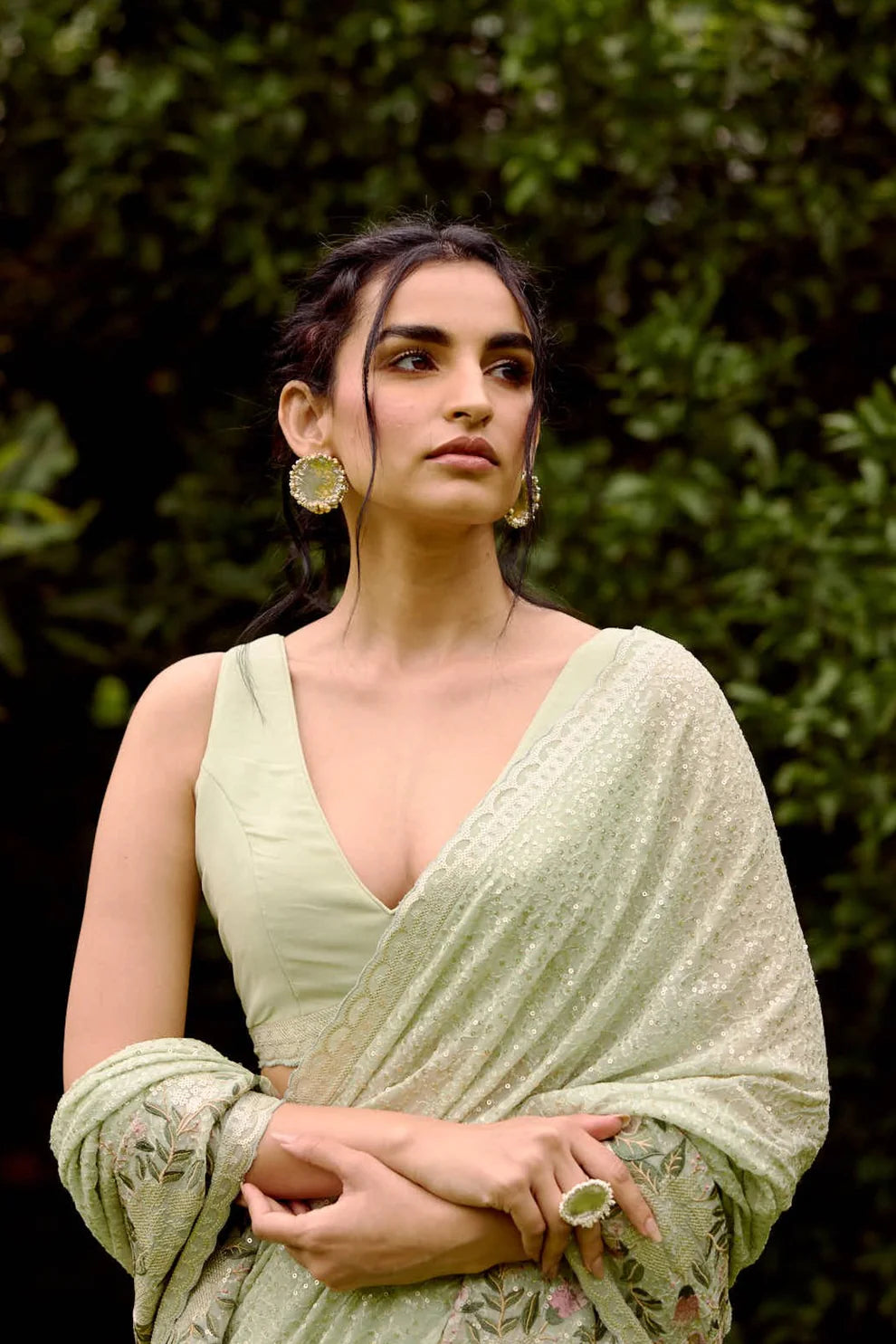 Two Tone bubbly crater studs Silver and Gold