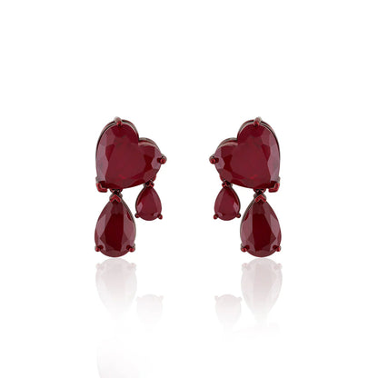 Valencia Ruby Dangler Earrings