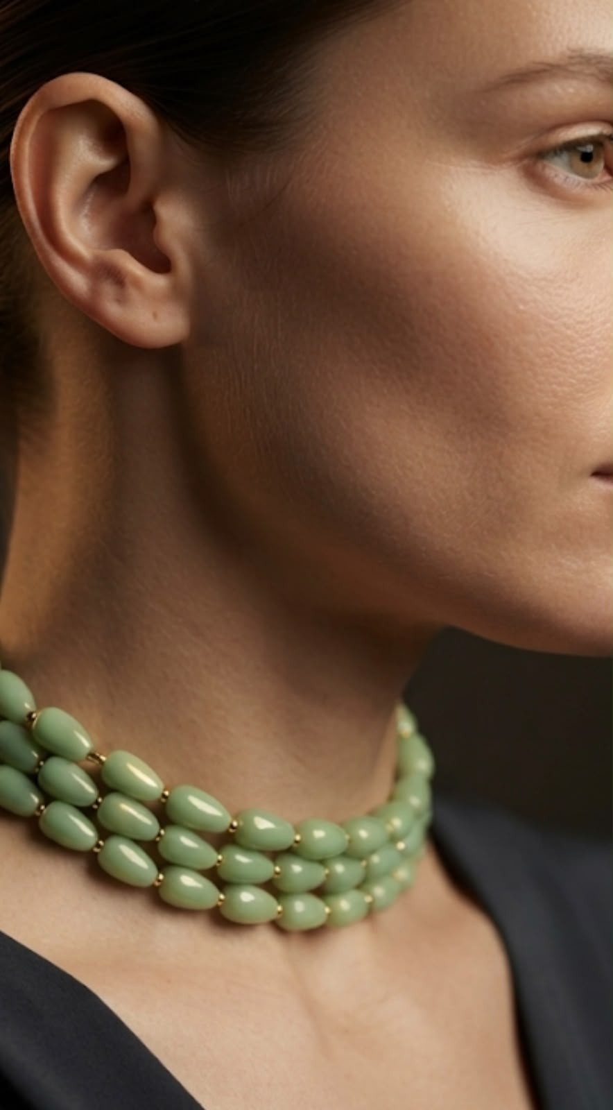 Verdant Tiered Bead Choker