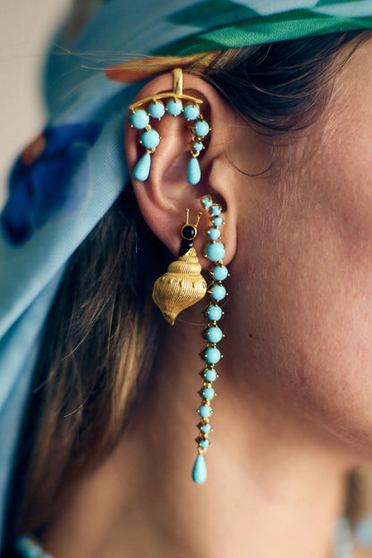 Waves of Blue Ear Cuff - 1 PIECE