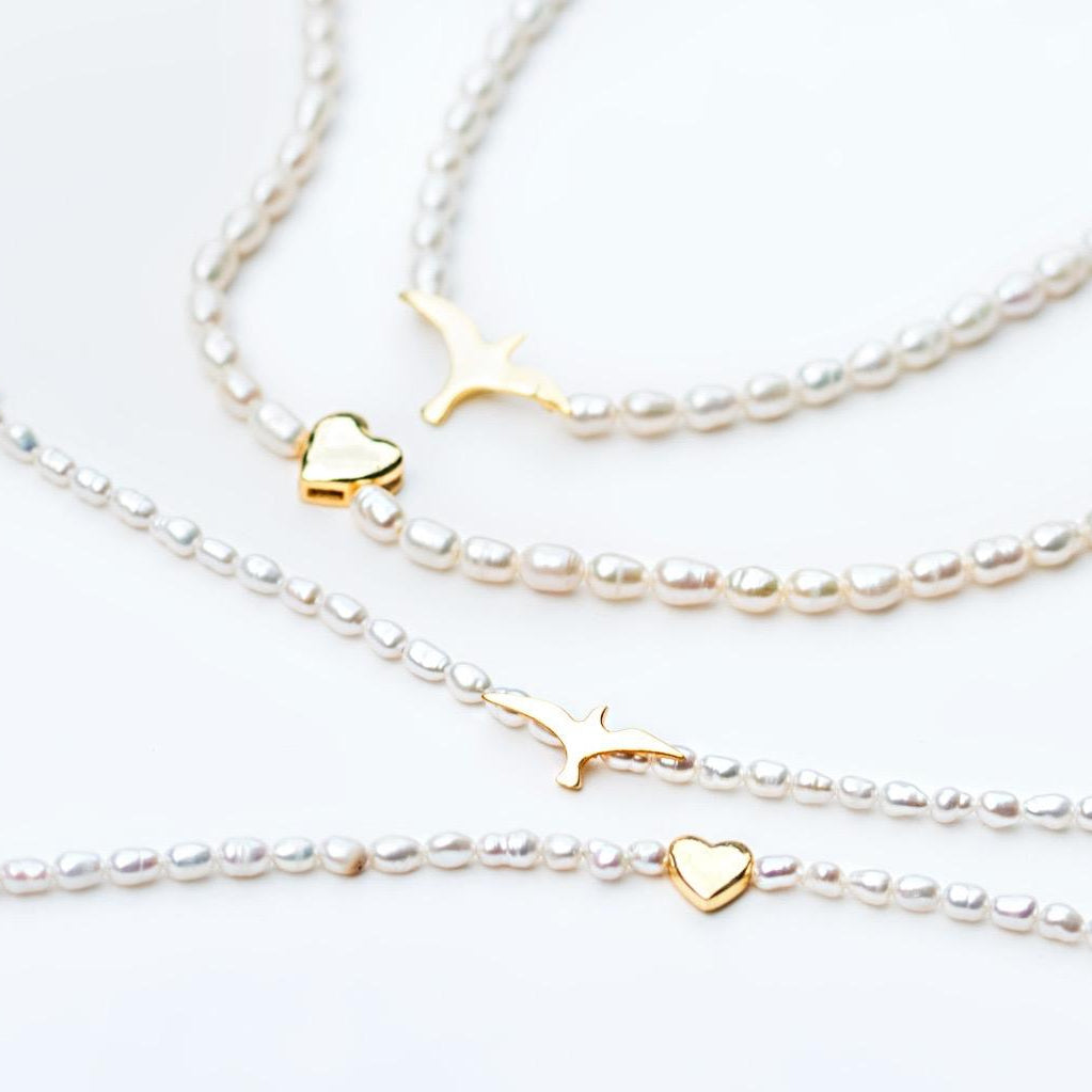 Bubble Heart Pearl Bracelet