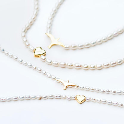Bubble Heart Pearl Bracelet