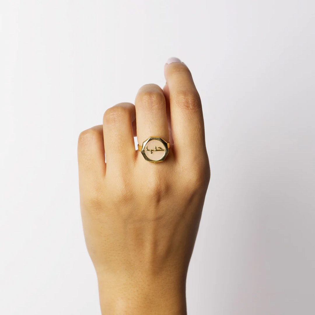 LOVE ROSE QUARTZ RING