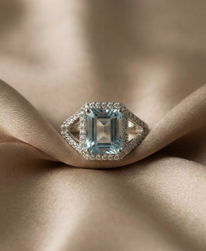 blue topaz ring