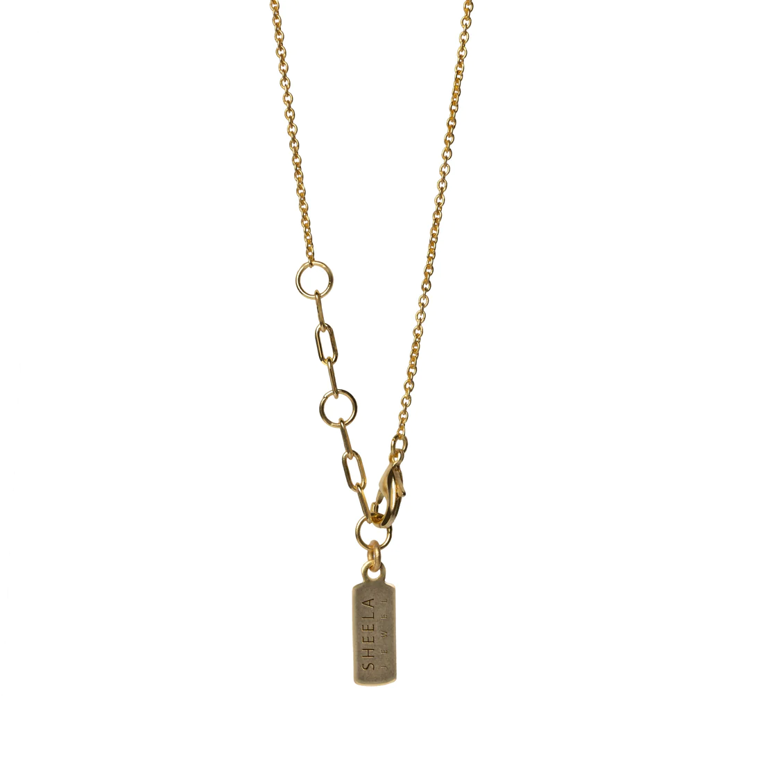 FAITH BLACK ONYX STUDDED NECKLACE