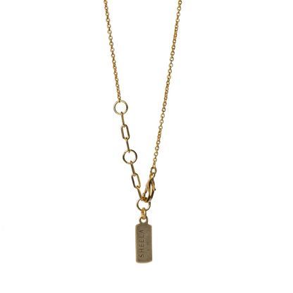 FAITH BLACK ONYX STUDDED NECKLACE