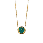 Load image into Gallery viewer, PEACE BLUE TURQUOISE STUDDED NECKLACE
