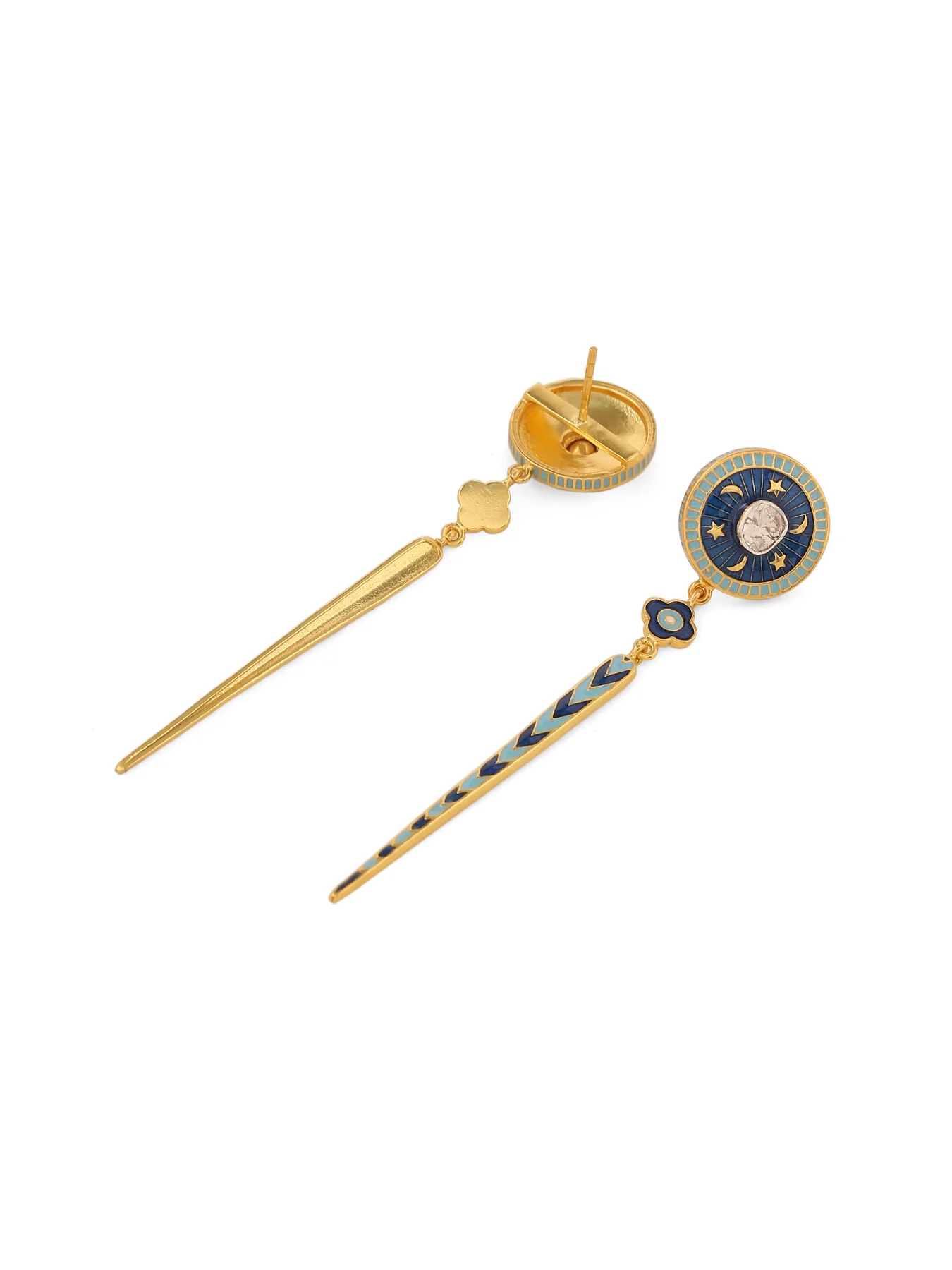 CHAND SITARA TILA POLKI EARRINGS