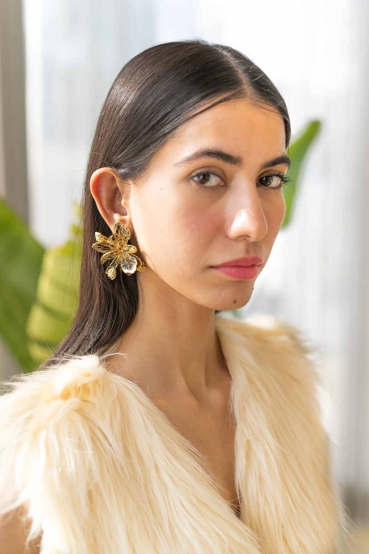 JARDIN EARRINGS - GREY & BLACK