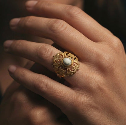 howlite stone ring