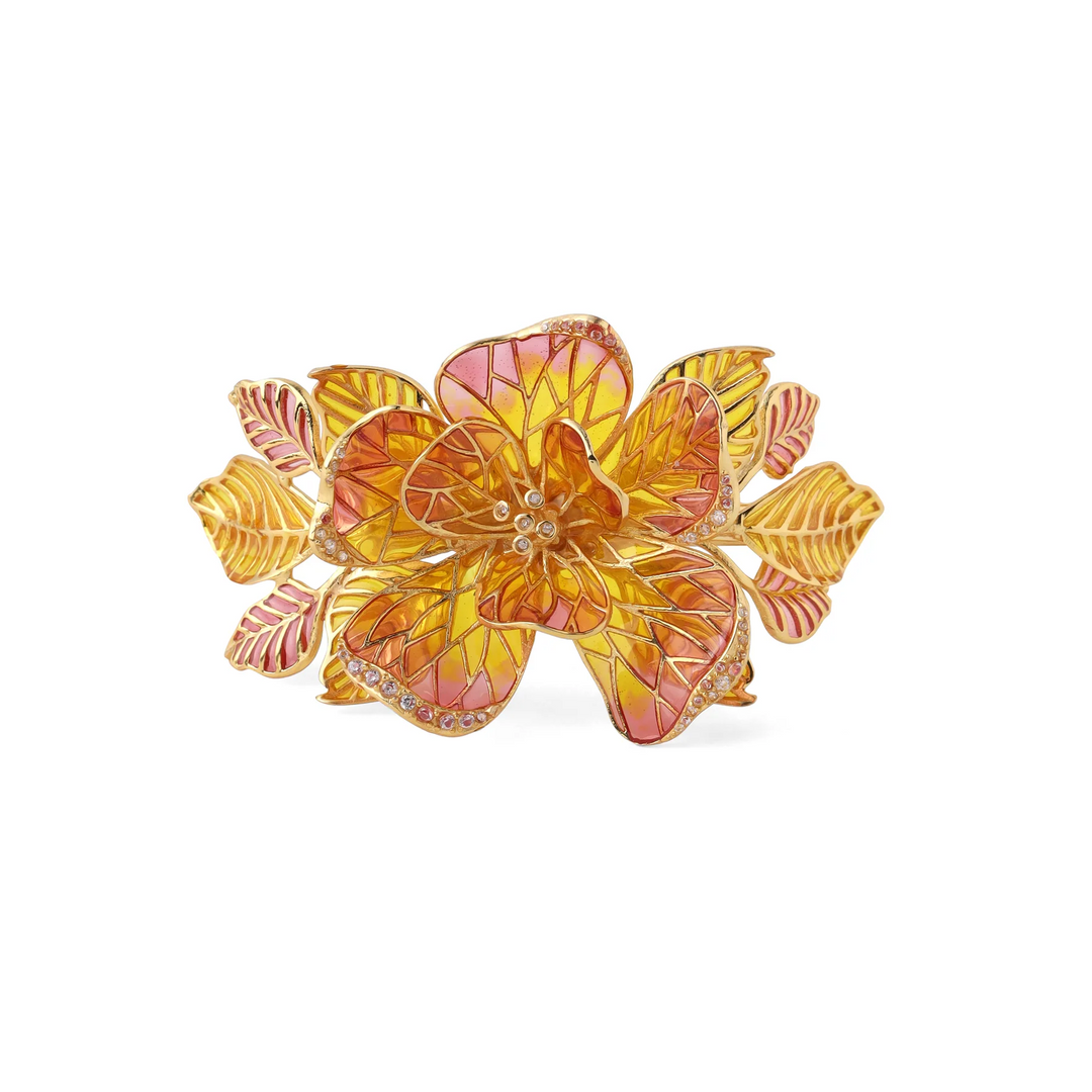 FIORE FLORAL CUFF - CITRINE AND STRAWBERRY