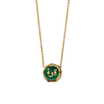 Load image into Gallery viewer, POWER GREEN MALACHITE STUDDED NECKLACE
