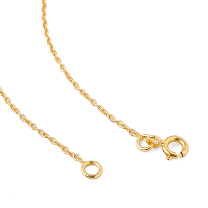 CRESCENT MOON POLKI NECKCHAIN
