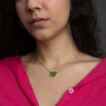 Load image into Gallery viewer, POWER GREEN MALACHITE STUDDED NECKLACE
